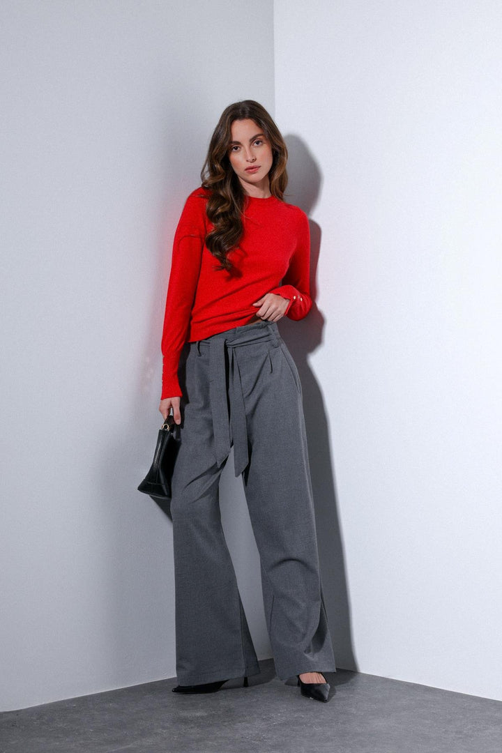 ANT Antioch Wide Leg High Waisted Women's Pants with Belt - Riverton