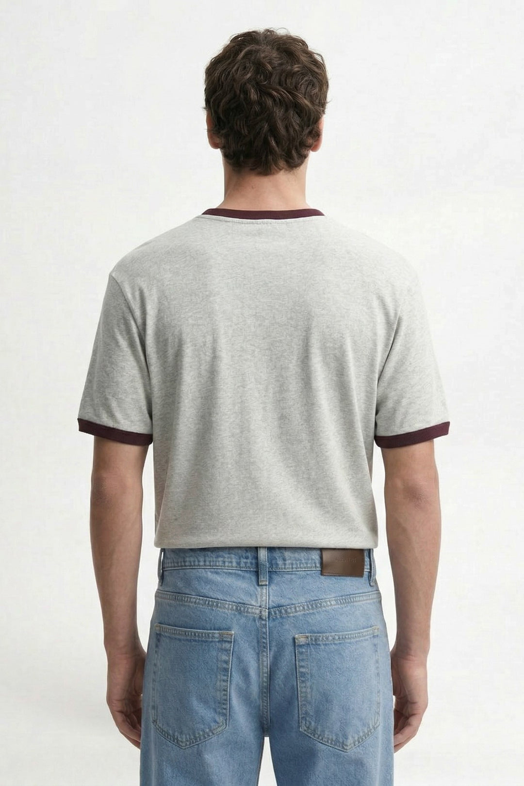 ANT Antioch Gri Kontrast Yaka Erkek T-Shirt - Springville
