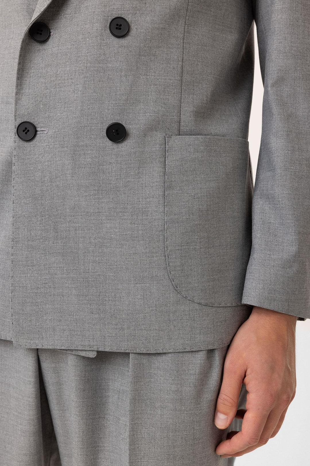 ANT Antioch Gray Double Breasted Closure Italian Cut Men's Suit - Matías Romero