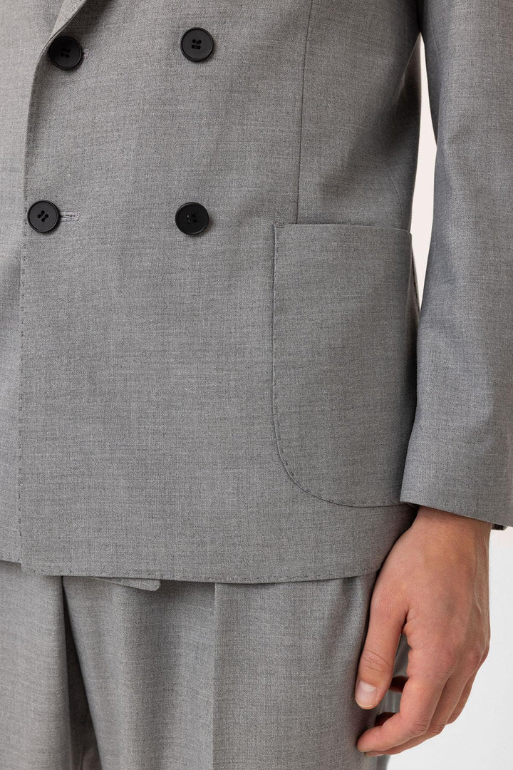ANT Antioch Gray Double Breasted Closure Italian Cut Men's Suit - Matías Romero