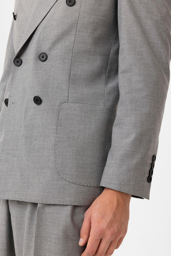 ANT Antioch Gray Double Breasted Closure Italian Cut Men's Suit - Matías Romero