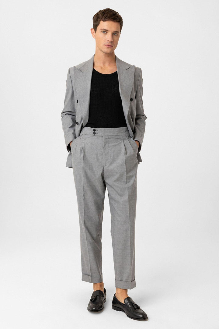 ANT Antioch Gray Double Breasted Closure Italian Cut Men's Suit - Matías Romero