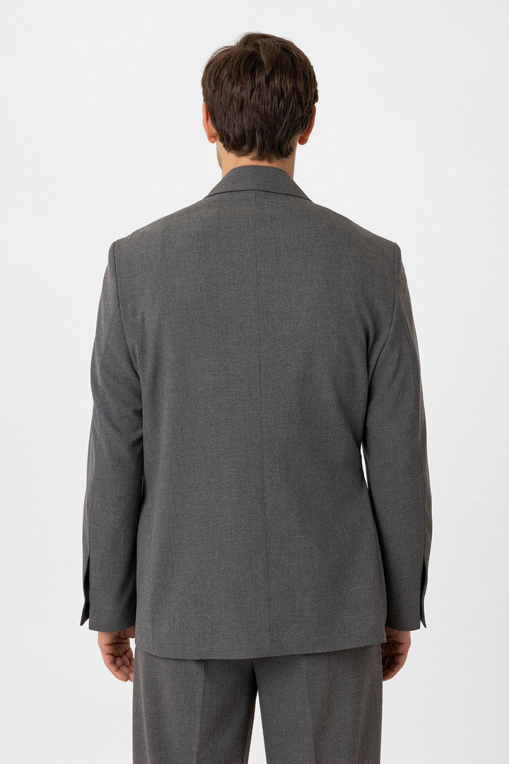 ANT Antioch Gray Belted Relax Fit Men's Blazer Jacket - Wetzlar