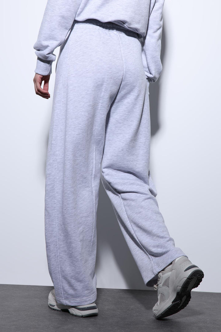 ANT Antioch Gray Melange Basic Straight Leg Women's Sweatpants - Jelgava