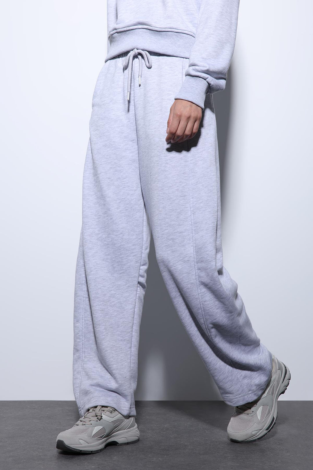 ANT Antioch Gray Melange Basic Straight Leg Women's Sweatpants - Jelgava