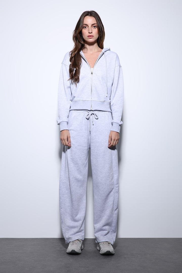 ANT Antioch Gray Melange Hooded Women's Sweatshirt - Reading