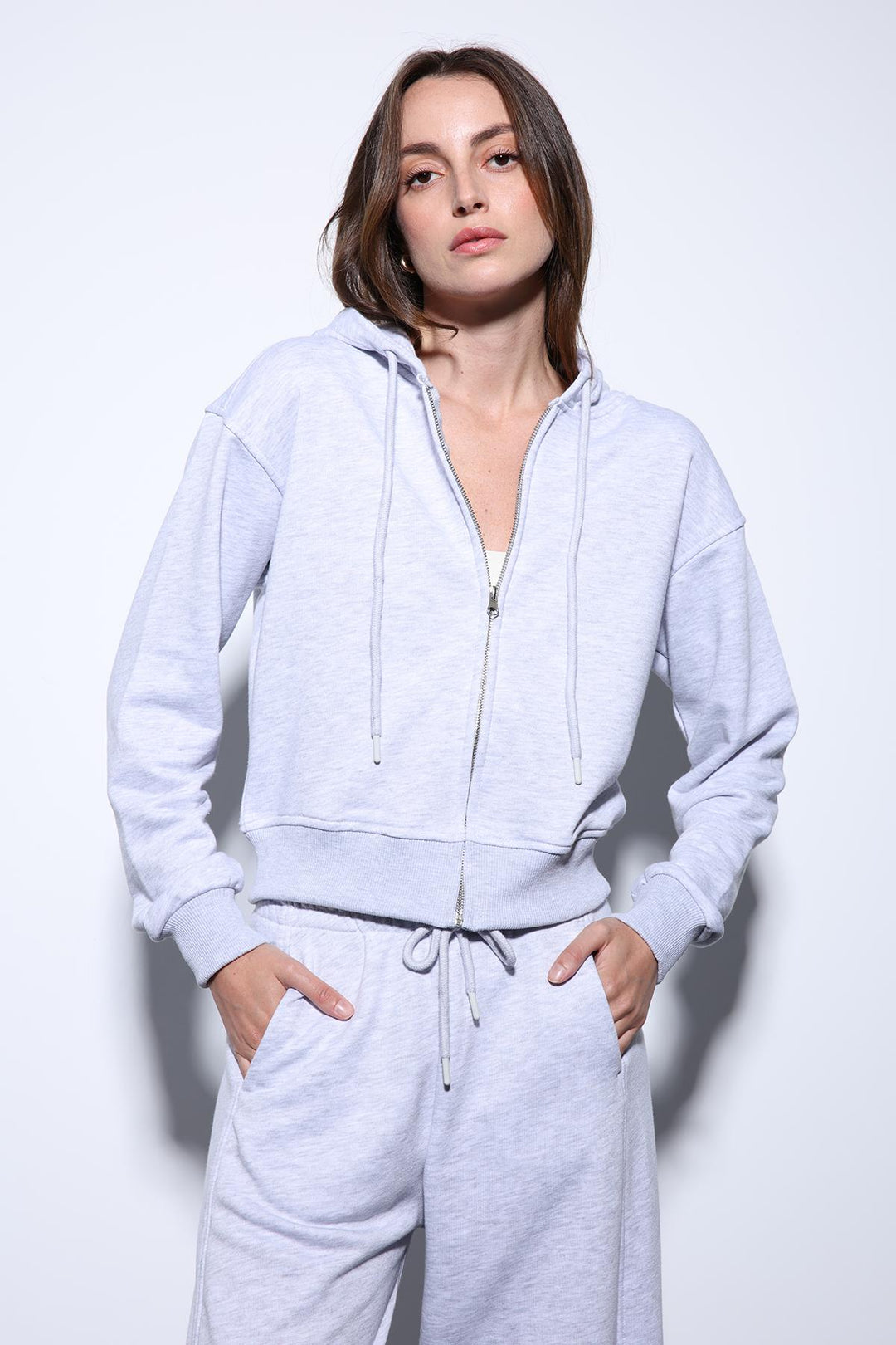 ANT Antioch Gray Melange Hooded Women's Sweatshirt - Reading