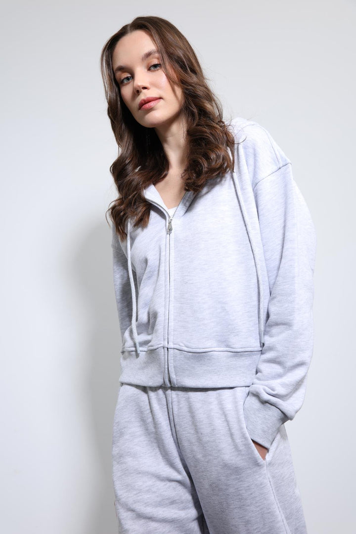 ANT Antioch Gray Melange Hooded Tracksuit - Kaunas