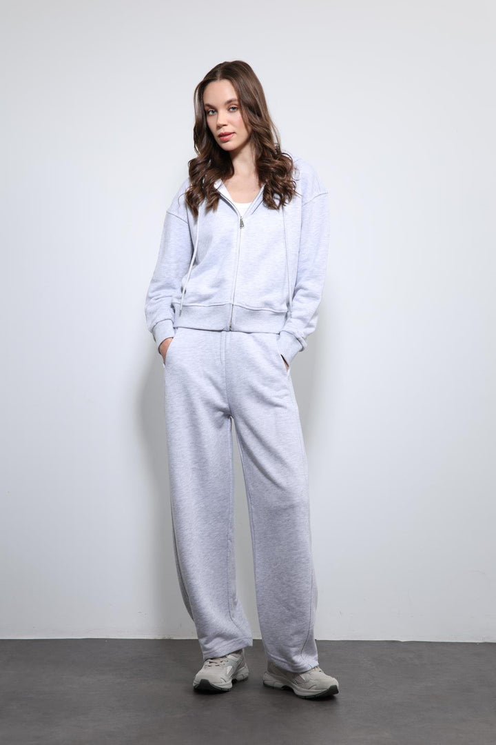 ANT Antioch Gray Melange Hooded Tracksuit - Kaunas