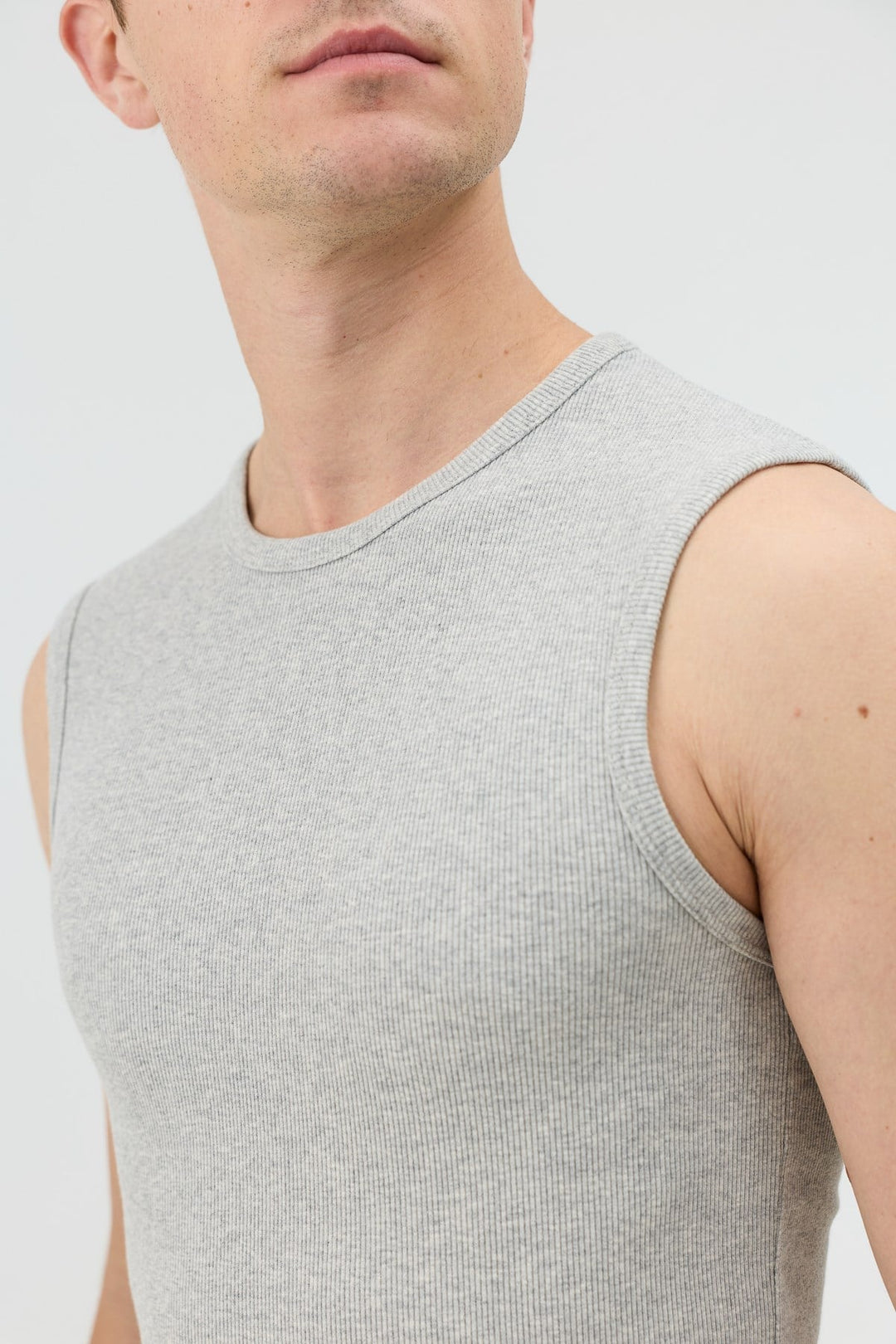 ANT Antioch Gri Pamuklu Kolsuz Erkek T-Shirt - Esposende