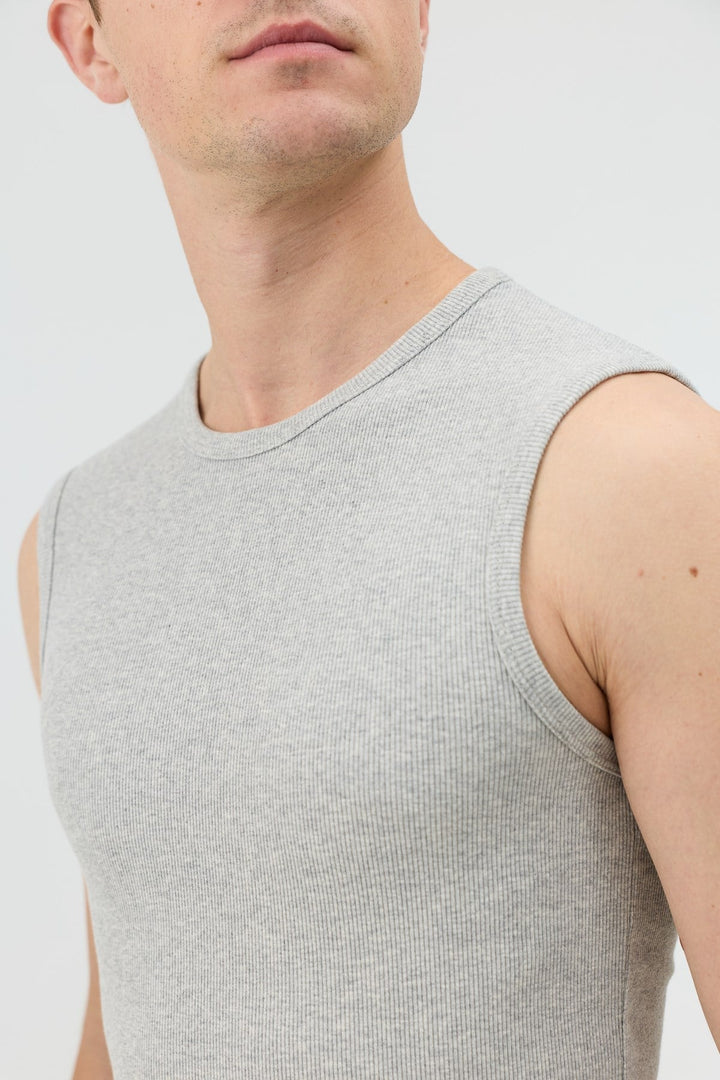 ANT Antioch Gri Pamuklu Kolsuz Erkek T-Shirt - Esposende