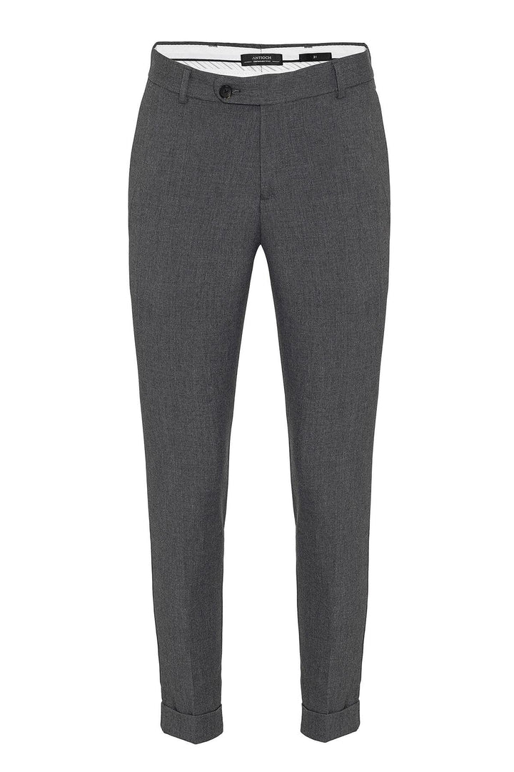ANT Antioch Gri Regular Fit Duble Paça Erkek Pantolon - Savannah