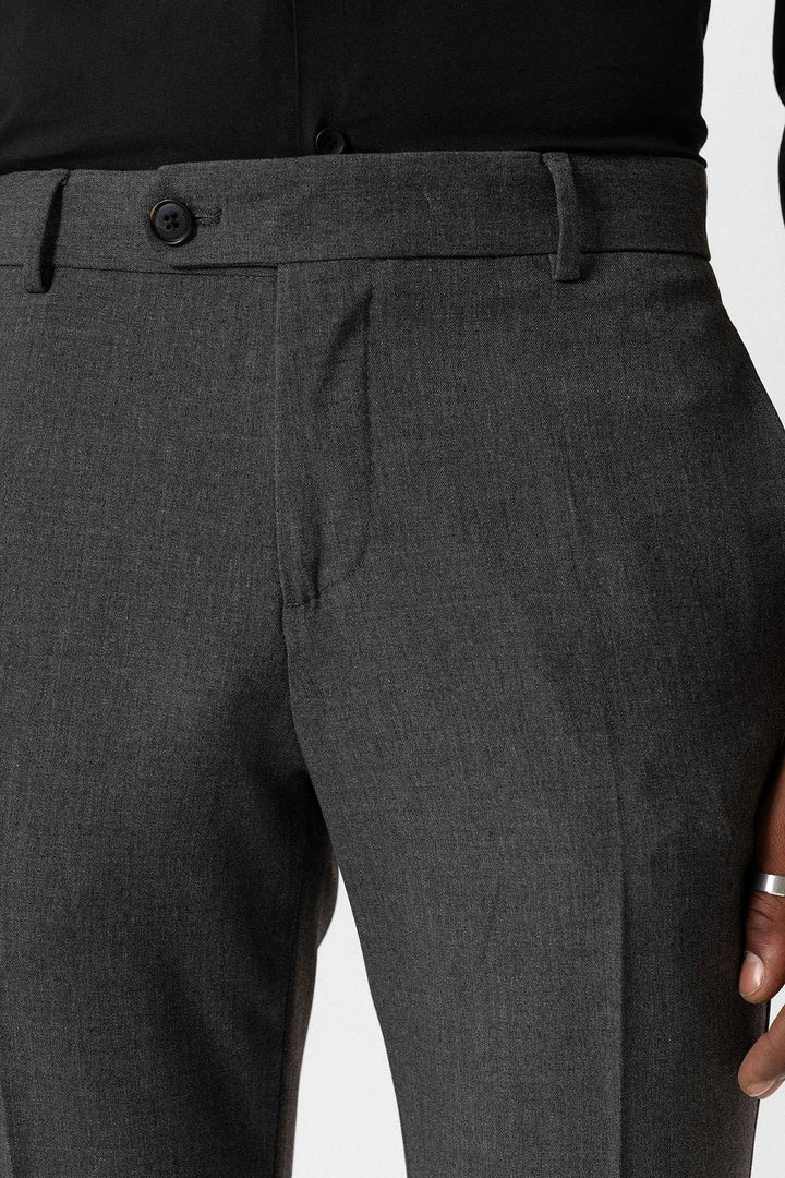 ANT Antioch Gri Regular Fit Duble Paça Erkek Pantolon - Savannah