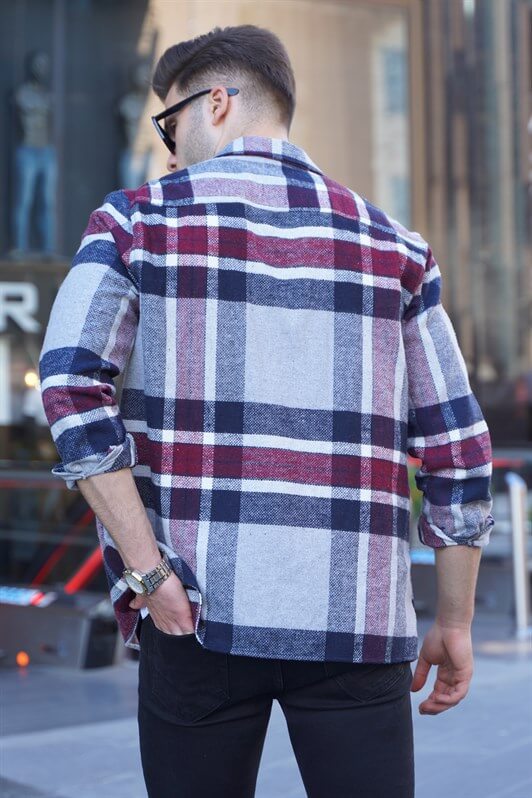 MDX Gray Regular Fit Lumberjack Shirt 5555 - Finchley