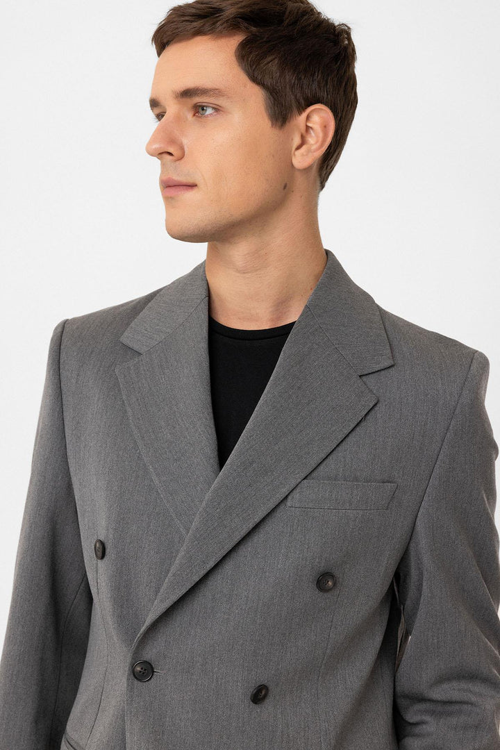 ANT Antioch Gray Relax Fit Men's Blazer Jacket - Lodi