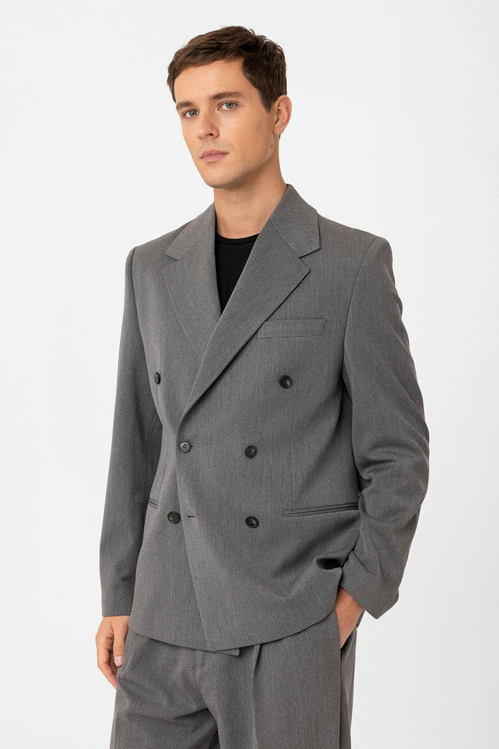 ANT Antioch Gray Relax Fit Men's Blazer Jacket - Lodi