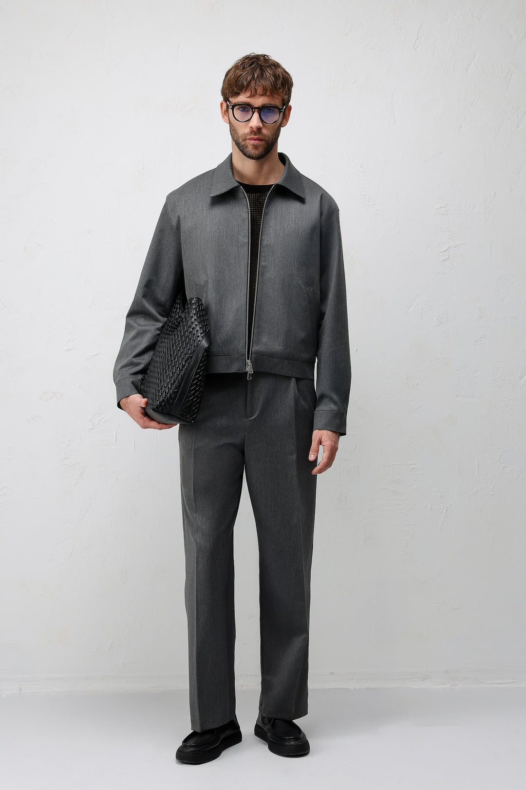 ANT Antioch Gri Relaxed Fit Fermuarlı Erkek Mont - Marana
