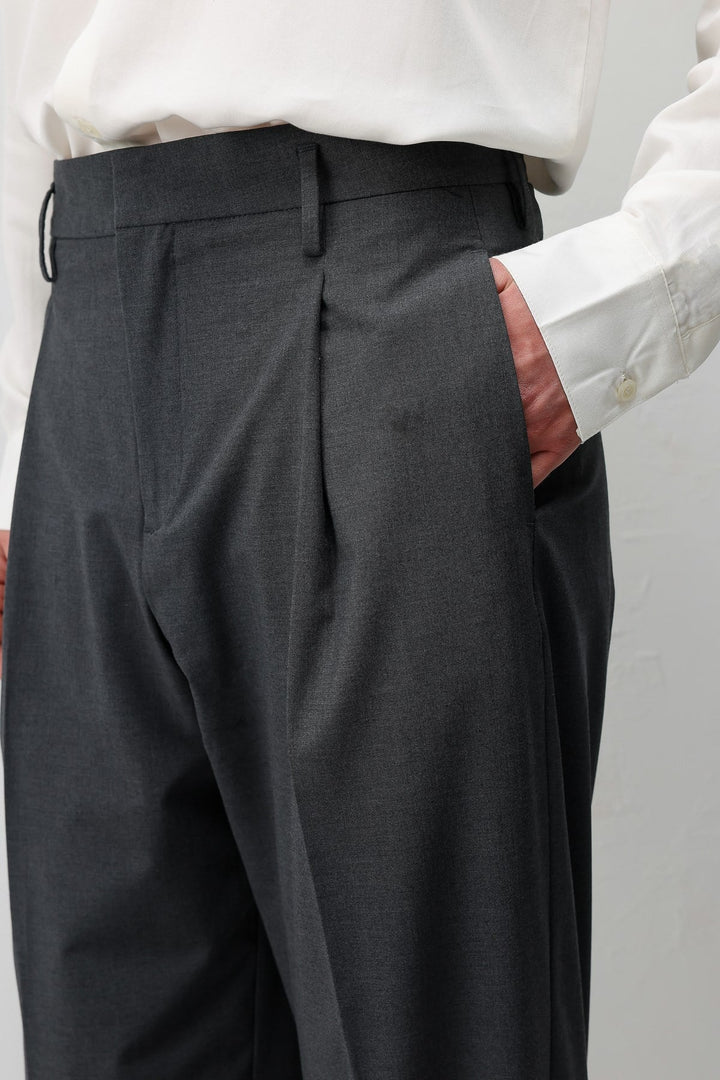 ANT Antioch Gri Relaxed Fit Pileli Erkek Pantolon - Torre Annunziata