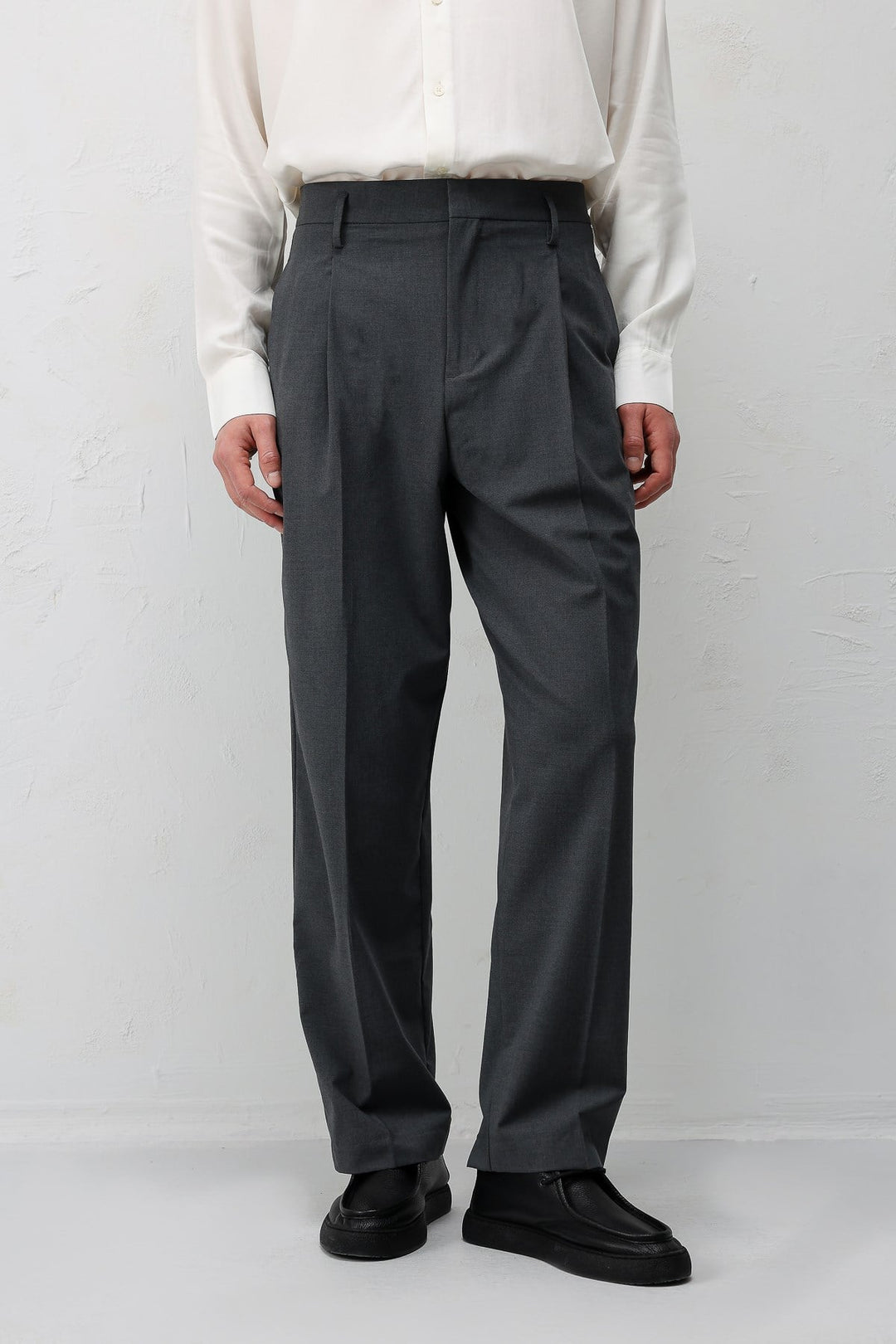 ANT Antioch Gri Relaxed Fit Pileli Erkek Pantolon - Torre Annunziata