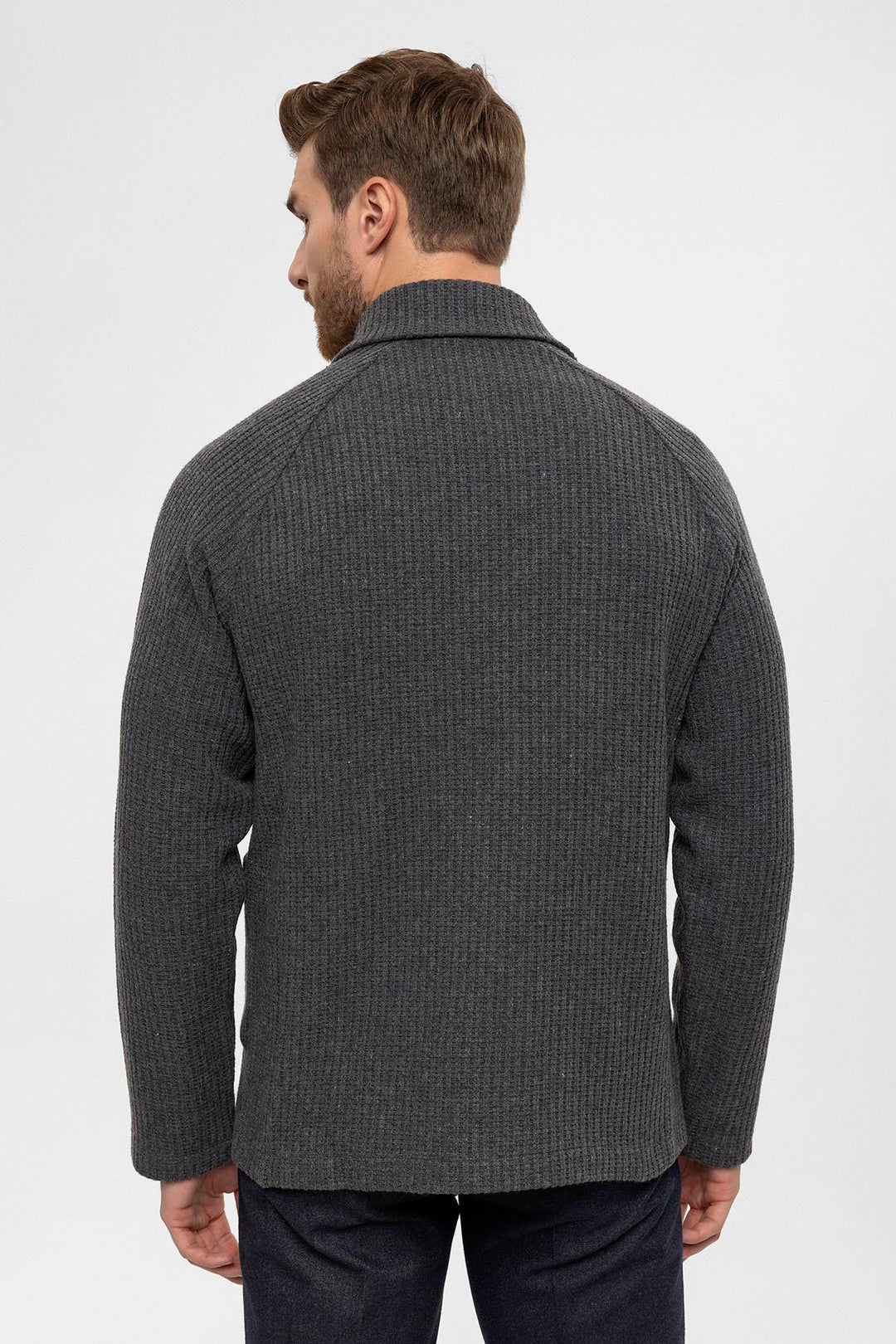 ANT Antioch Gray Shawl Collar Wrap Closure Men's Cardigan - Margate