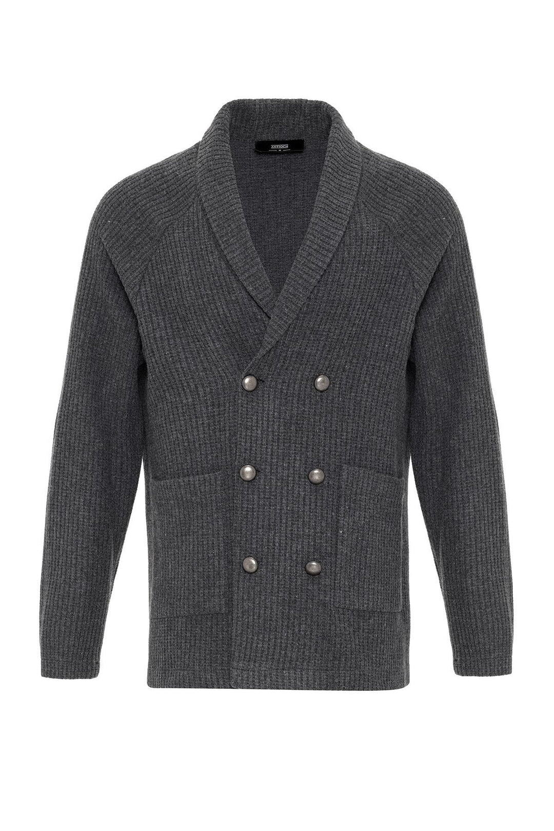 ANT Antioch Gray Shawl Collar Wrap Closure Men's Cardigan - Margate