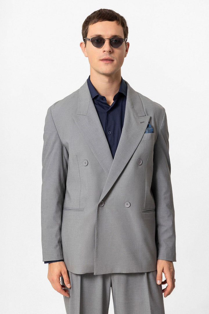ANT Single Button Double-breasted Men's Blazer Jacket - Mettmann