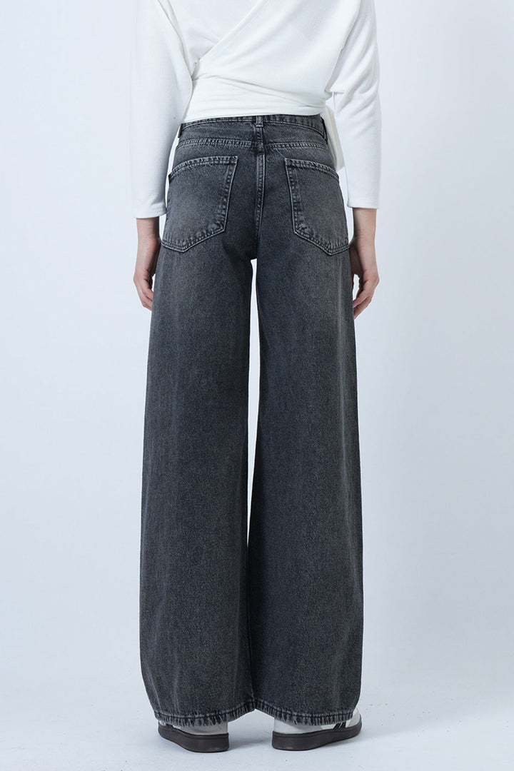 Gray High Waisted 5 Pocket Baggy Jean BCHNW-251207 - Gateshead