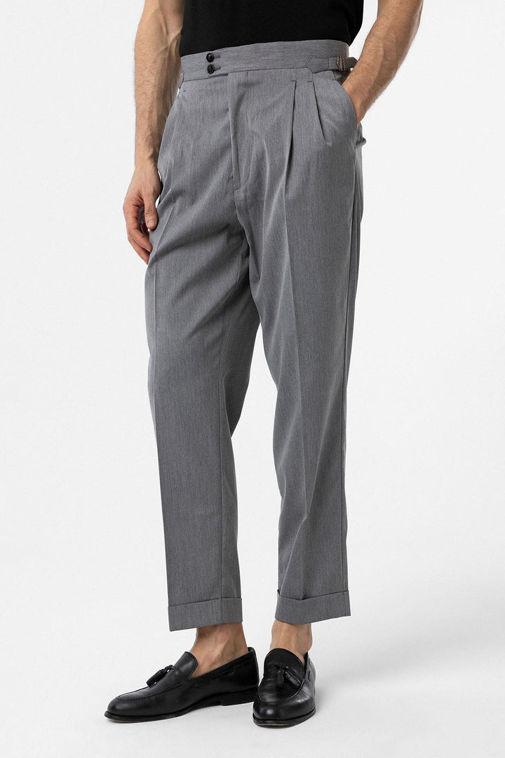 ANT Antioch Gray High Waist Italian Cut Flared Men's Pants - Laredo