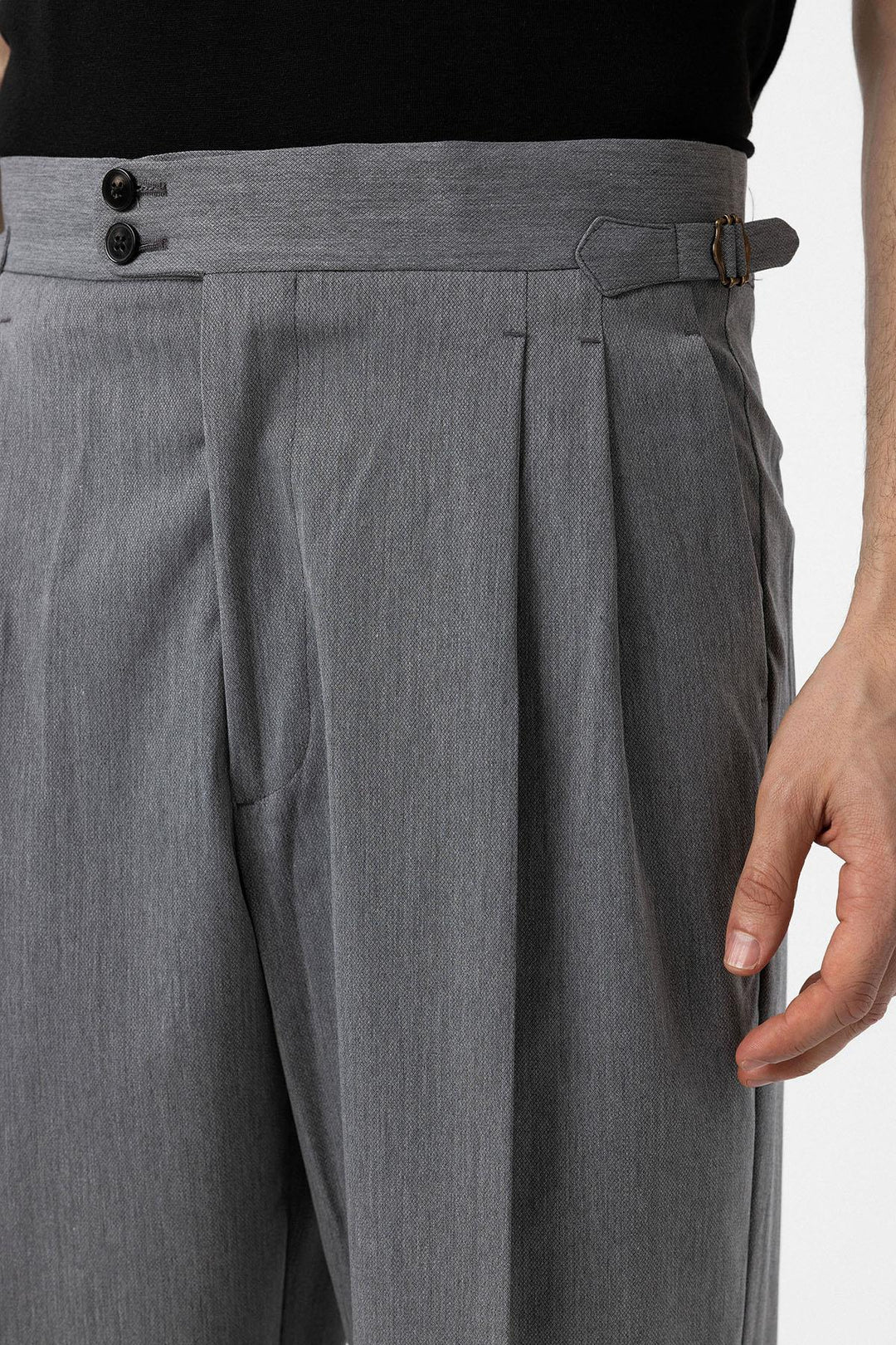ANT Antioch Gray High Waist Italian Cut Flared Men's Pants - Laredo