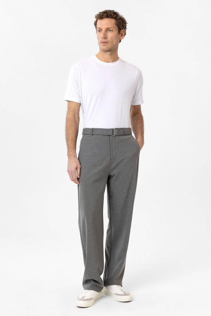 ANT Antioch Gray High Waist Belted Men's Pants - Alfortville