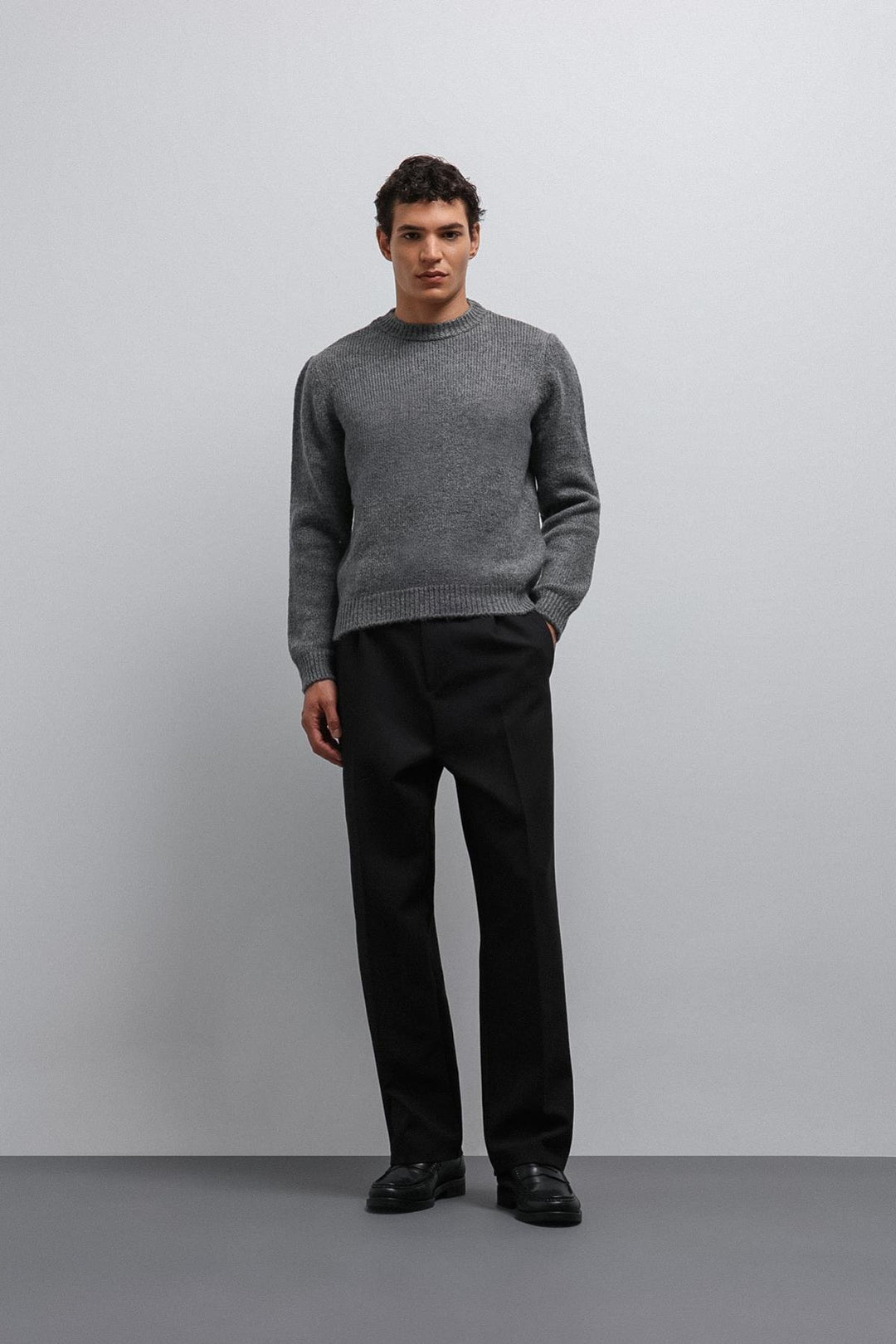 ANT Antioch Gray Soft Textured Men's Sweater - Hamilton