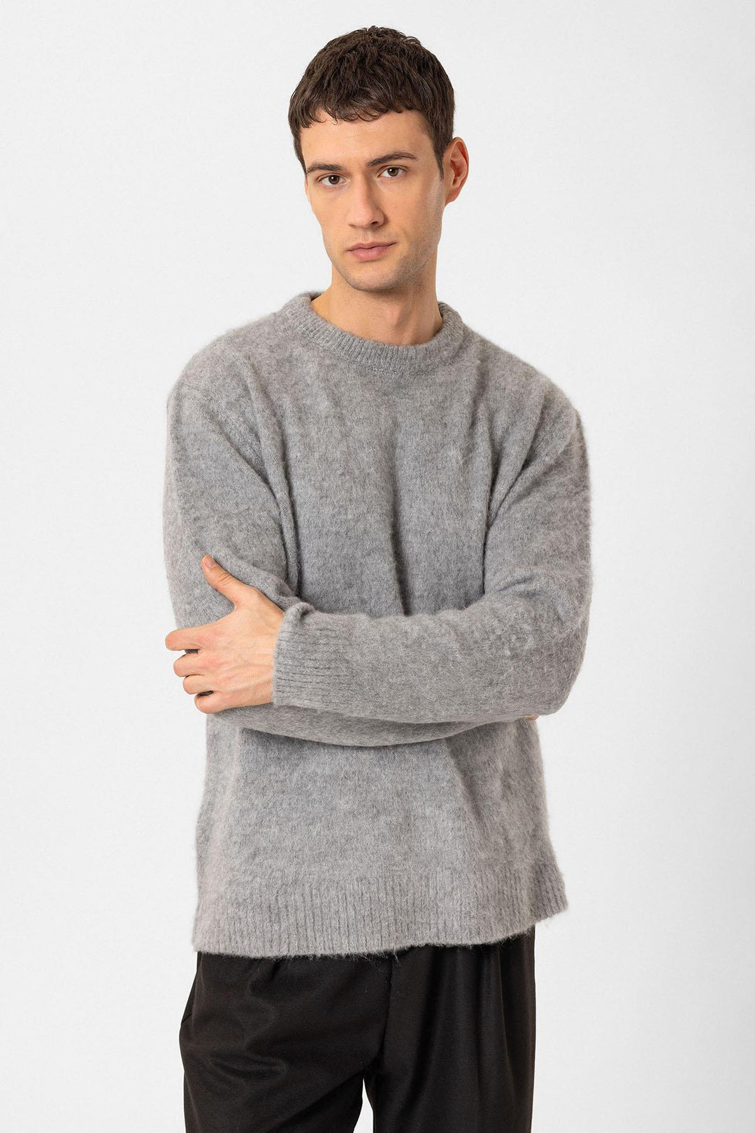 ANT Antioch Gray Soft Textured Men's Sweater - New Orleans