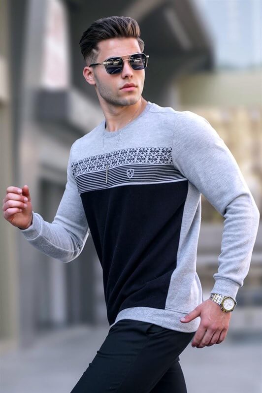 MDX Grimelanj Patterned Bike Collar Sweater 5964 - New Albany