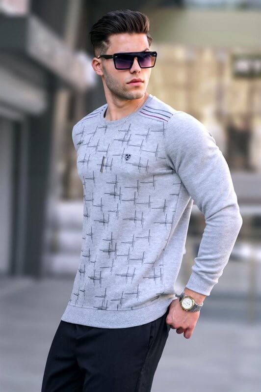 MDX Grimelanj Patterned Bike Collar Sweater 5968 - Sherbrooke
