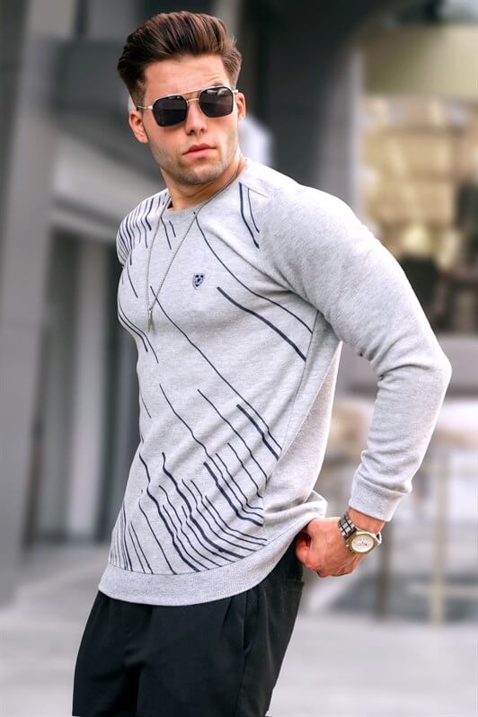 MDX Grimelanj Patterned Bike Collar Sweater 5963 - The Villages