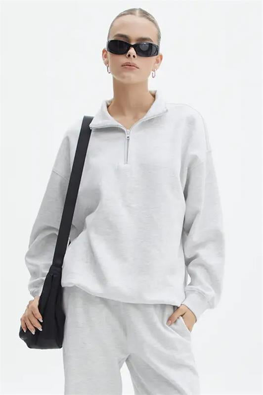 MDX Grimeland Zip Detail Oversized Sweatshirt MG1933 - Dos Hermanas
