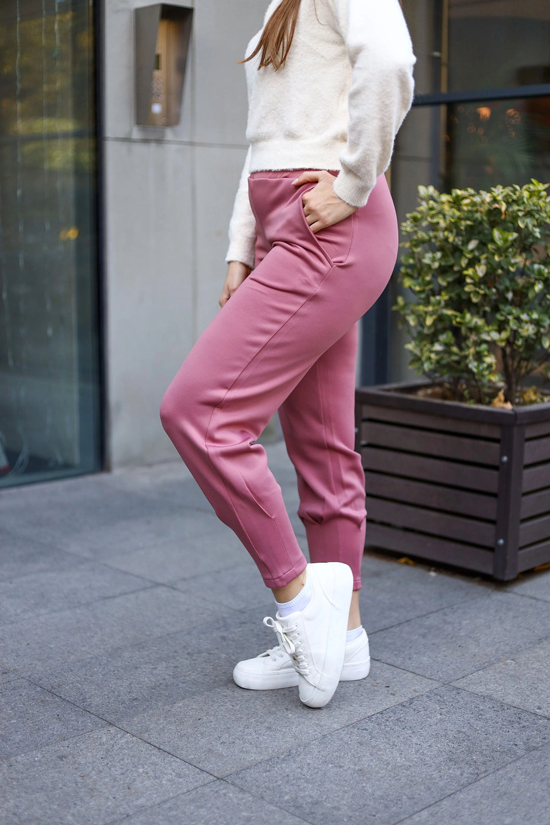 Dried Rose Soft Textured Sweatpants BCBSK-25700-3507 - Marano di Napoli