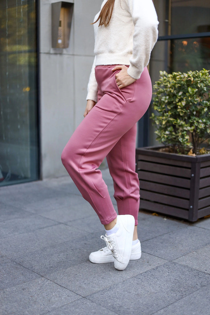 Dried Rose Soft Textured Sweatpants BCBSK-25700-3507 - Marano di Napoli