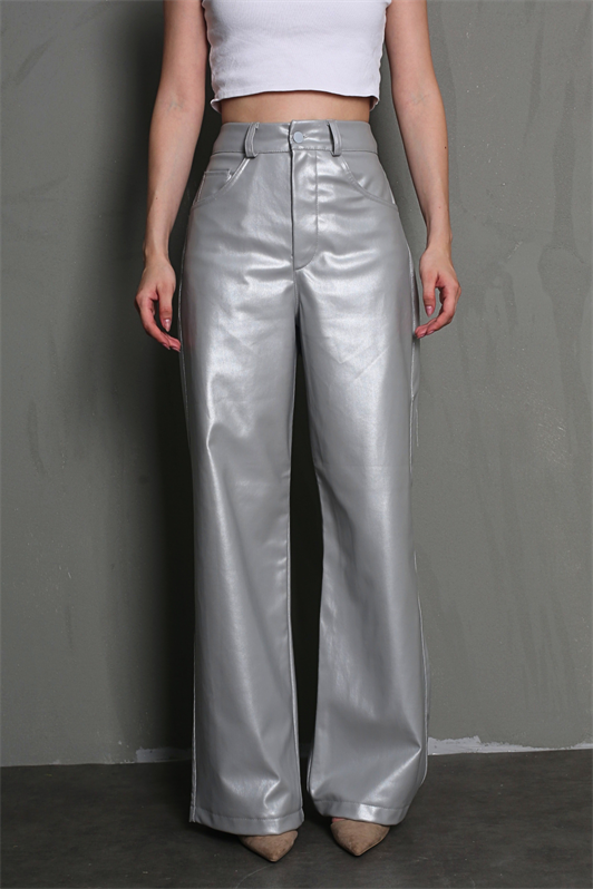 MDX Silver Leather Basic Women's Pants MG1316 - Bisceglie