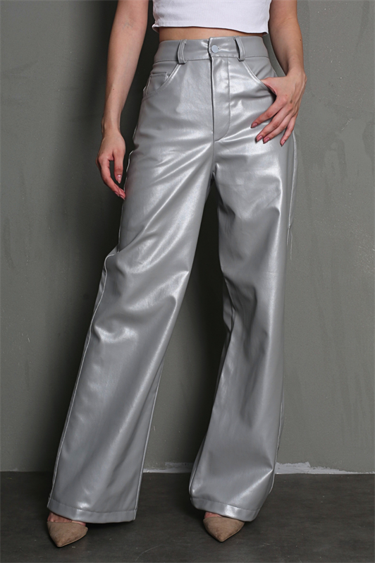 MDX Silver Leather Basic Women's Pants MG1316 - Bisceglie