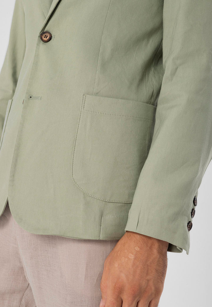 ANT Antioch Haki %100 Keten Erkek Blazer Ceket - Ann Arbor