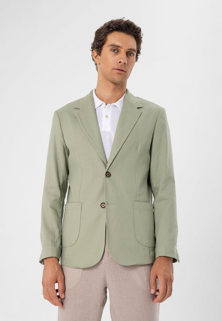 ANT Antioch Haki %100 Keten Erkek Blazer Ceket - Ann Arbor