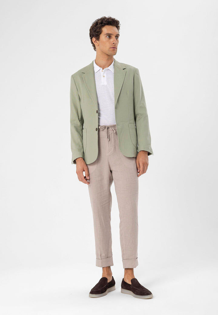 ANT Antioch Haki %100 Keten Erkek Blazer Ceket - Ann Arbor