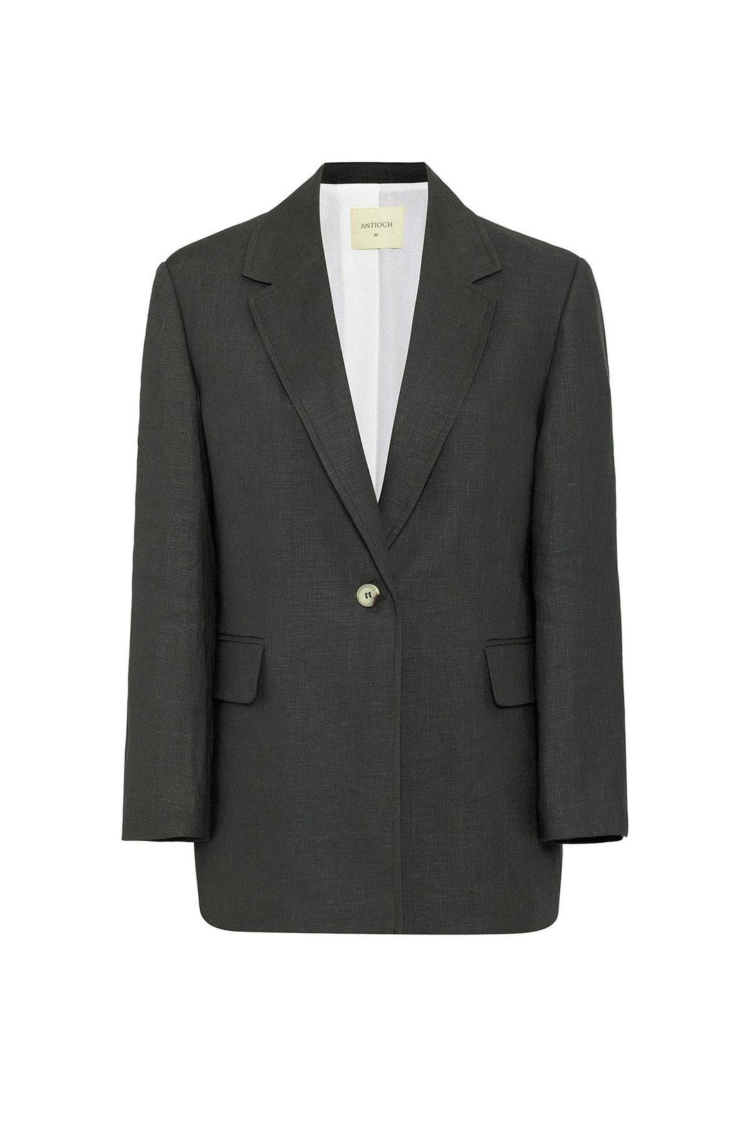 ANT Antioch Haki 100% Keten Kadın Blazer Ceket - Tamworth