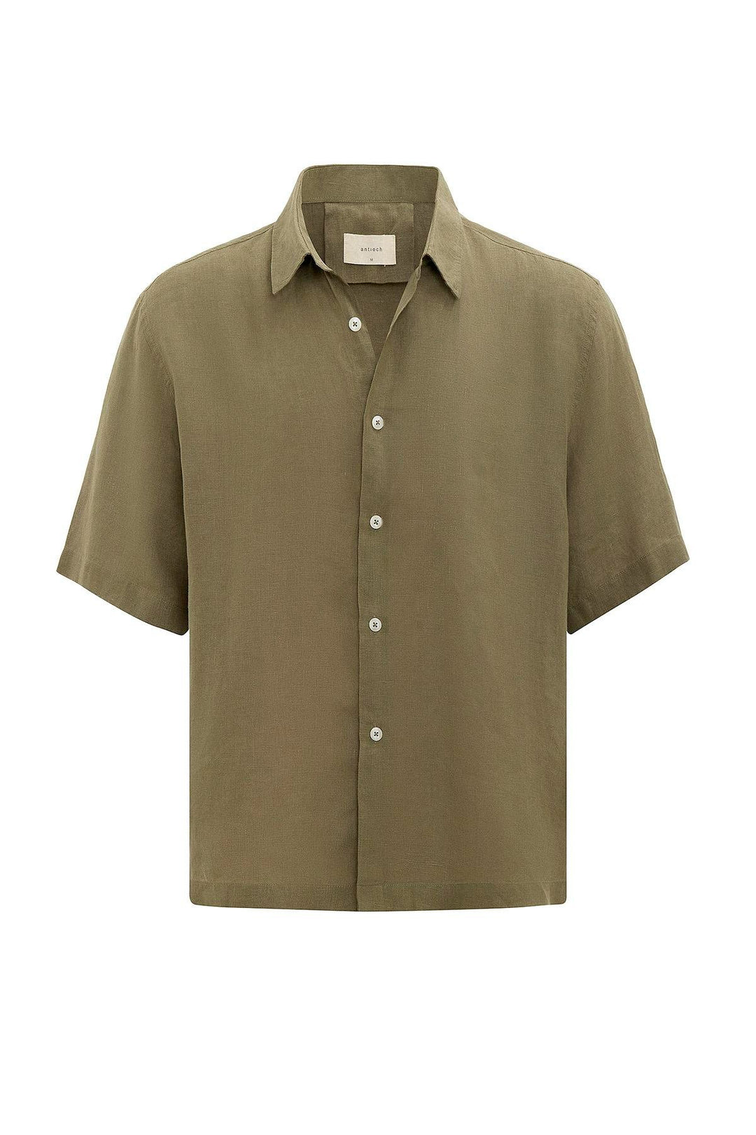 ANT Antioch Haki 100% Linen Relaxed Fit Men's Shirt - Boston