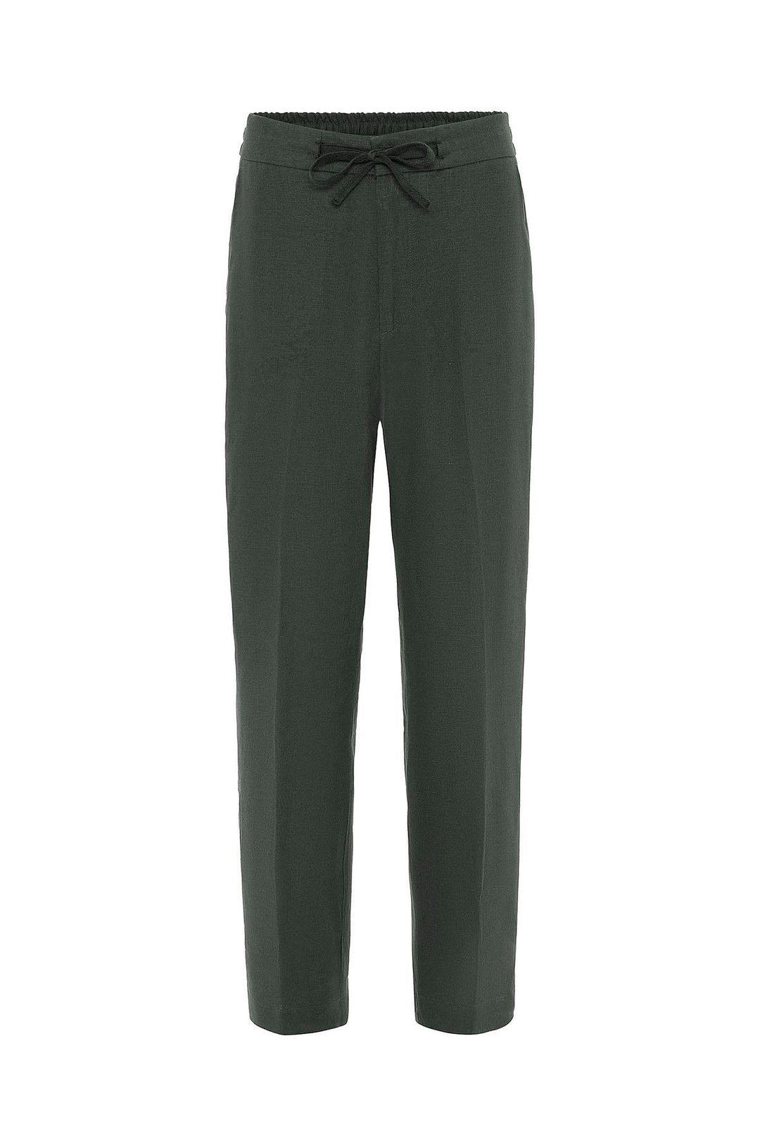 ANT Antioch Haki 100% Linen High Waist Men's Pants - Nantes