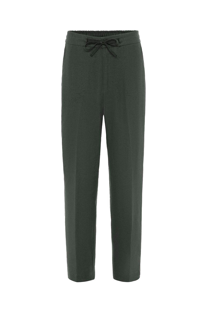 ANT Antioch Haki 100% Linen High Waist Men's Pants - Nantes