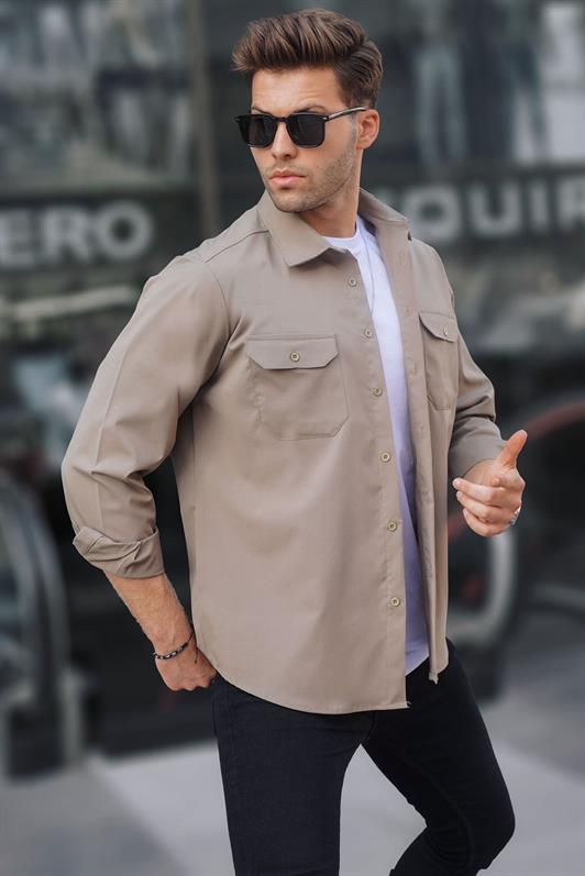 MDX Haki Basic Regular Fit Men's Shirt 6716 - Pervomaisk