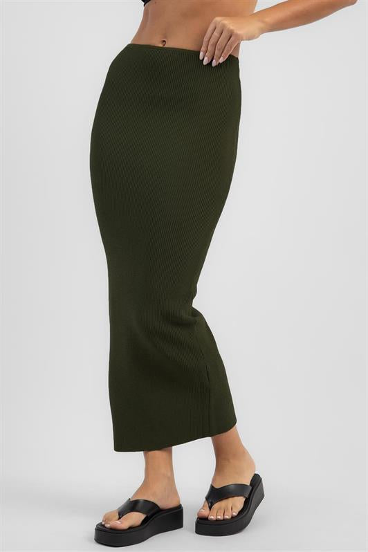 MDX Haki Basic Long Knit Skirt MG1813 - Erftstadt