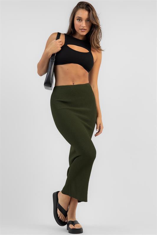 MDX Haki Basic Long Knit Skirt MG1813 - Erftstadt